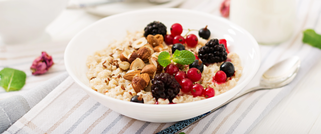 fruit and oatmeal